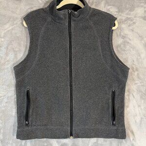 Columbia Women’s Gray Fleece Zip Front Vest with Zipper Pockets Size XL